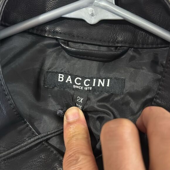 BACCINI FAUX LEATHER JACKET NWOT SIZE 2X - Picture 6 of 10